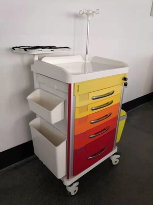 Material de aço de alumínio distribuidor vermelho do ABS do carro da anestesia