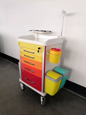 Material de aço de alumínio distribuidor vermelho do ABS do carro da anestesia