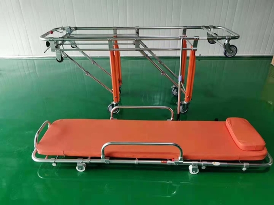 Maca adulta portátil material da maca de dobradura da emergência do hospital da liga de alumínio