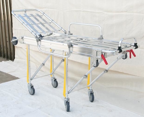 Maca adulta portátil material da maca de dobradura da emergência do hospital da liga de alumínio