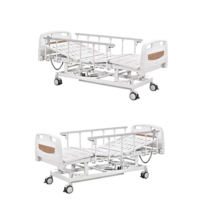 Cama de nutrição elétrica de três funções com metal branco de travamento central